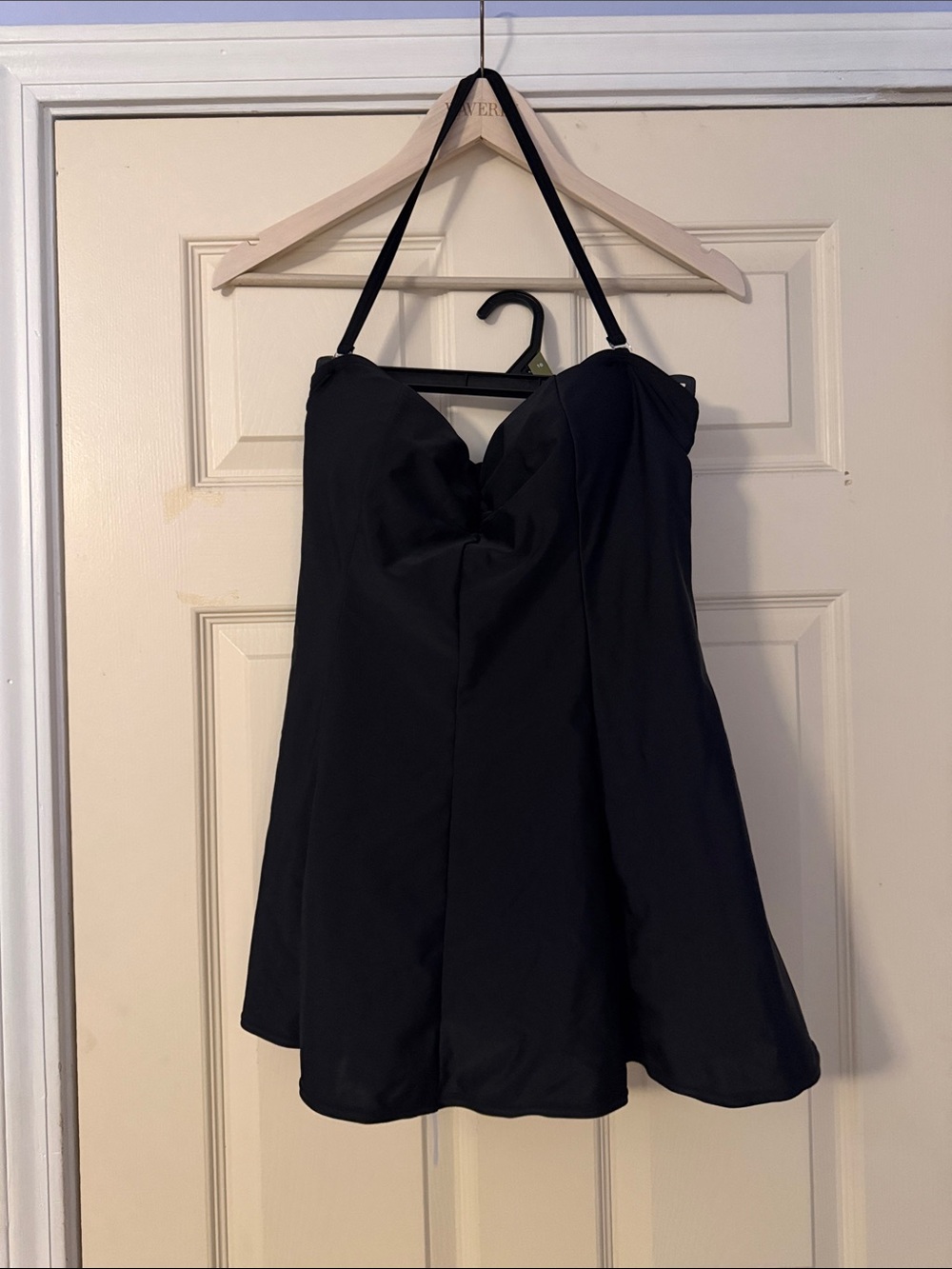 Spiegel Black Halter Swim Bikini Dress TOP ONLY